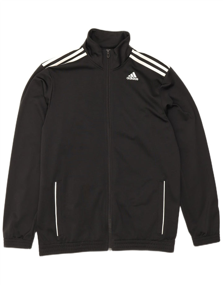 Adidas Herren-Trainingsanzug-Top-Jacke, großes schwarzes Polyester