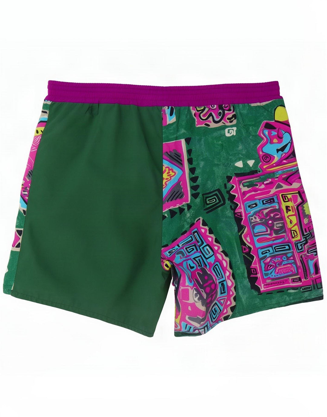 Campagnolo Herren Badeshorts IT 52 Large Grün Patchwork Polyamid