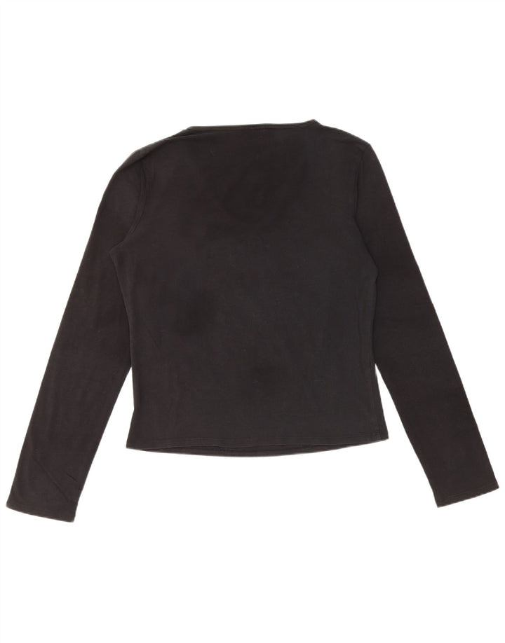 ICEBERG Damen Crop Graphic Top Langarm IT 46 Large Black Floral