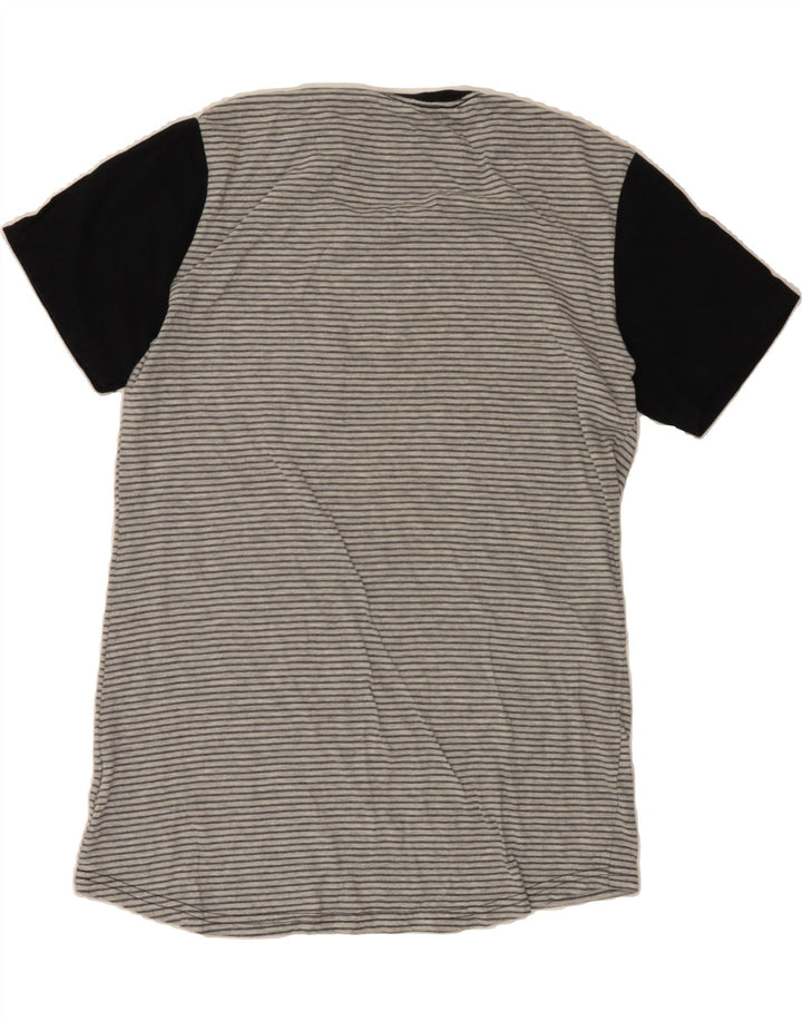 MOSSIMO Mens T-Shirt Top Small Grey Striped Cotton Vintage Mossimo and Second-Hand Mossimo from Messina Hembry 