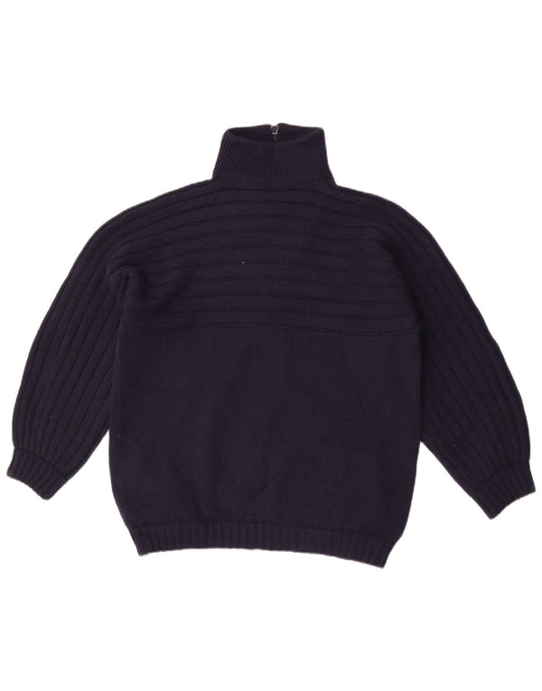 Vintage Damen-Cardigan mit durchgehendem Reißverschluss, UK 16, Groß, Marineblau