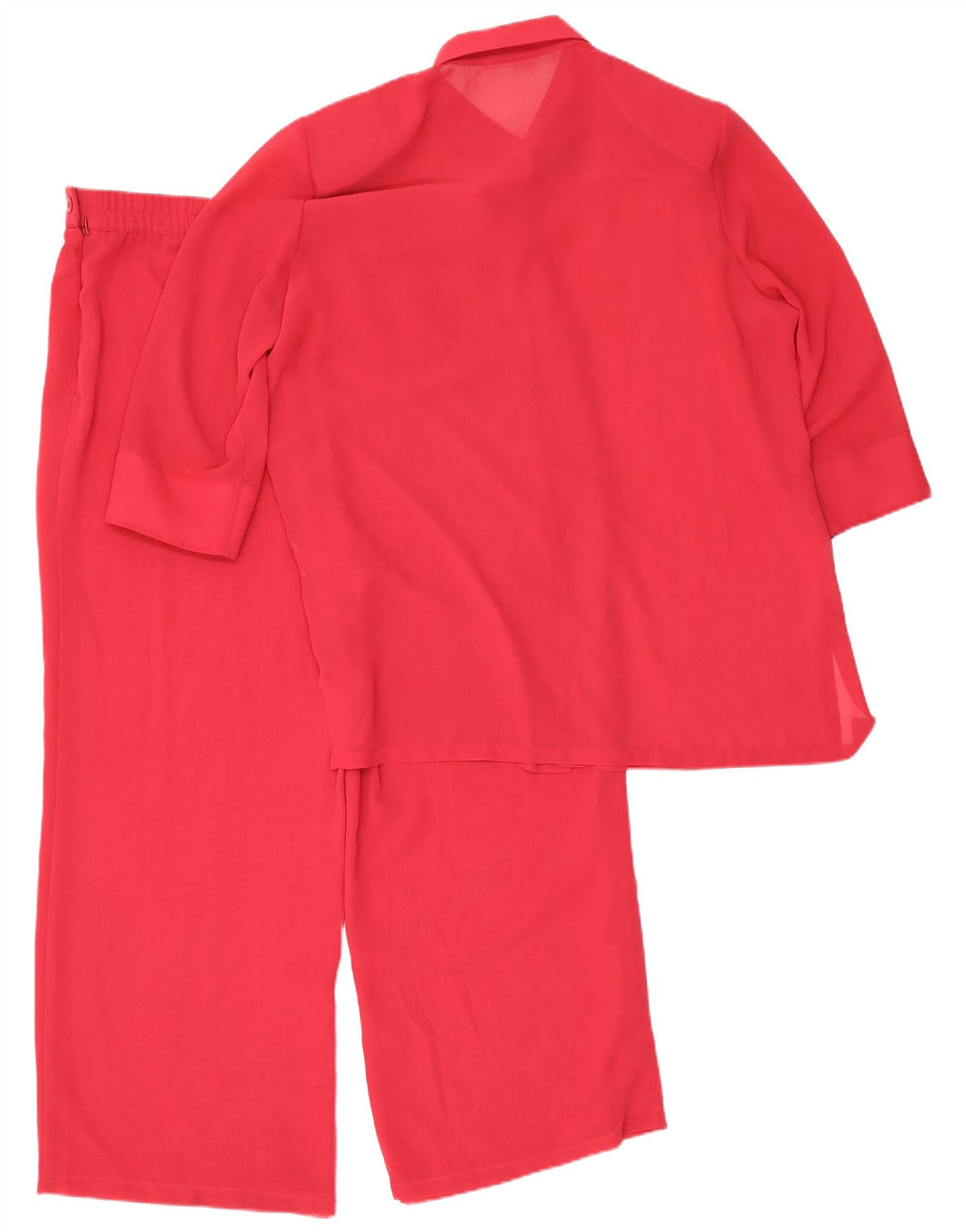Frankenwalder Damen 3/4-Ärmel 2-teiliges Set EU 44 XL W34 L27 Rotes Polyester