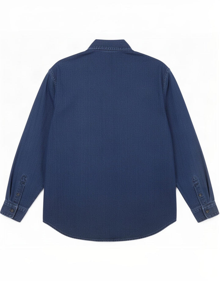 Versace Herren-Hemd, groß, marineblau, Baumwolle