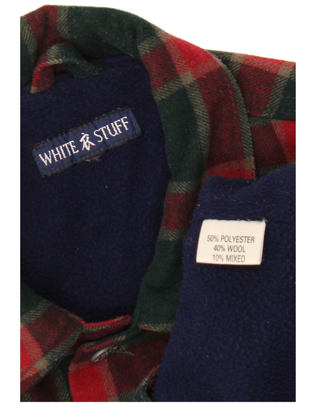 WHITE STUFF Herren Bomberjacke UK 38 Mittelrot kariertes Polyester