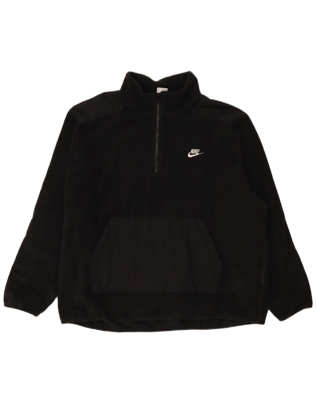 Nike Herren-Fleecepullover mit Reißverschluss, 2XL, Schwarz