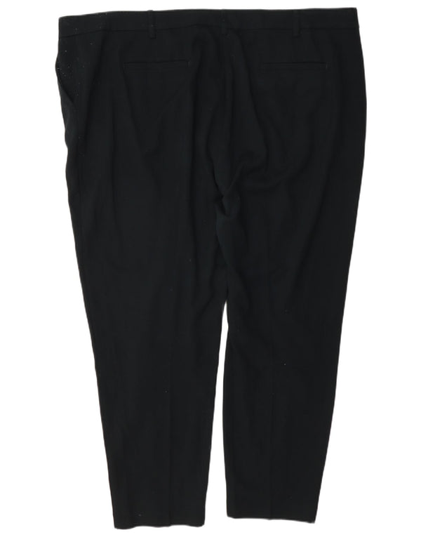 Marks & Spencer Damen-Anzughose mit hoher Taille, UK 24, 4XL, W46, L28, Schwarz