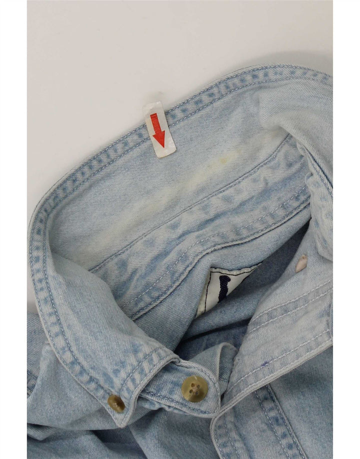 Lee Herren Yankees Jeanshemd mittelblaue Baumwolle