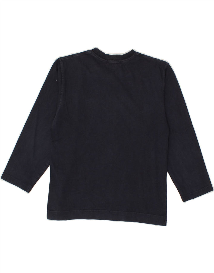 TIMBERLAND Boys Graphic Top Long Sleeve 7-8 Years Navy Blue Vintage Timberland and Second-Hand Timberland from Messina Hembry 