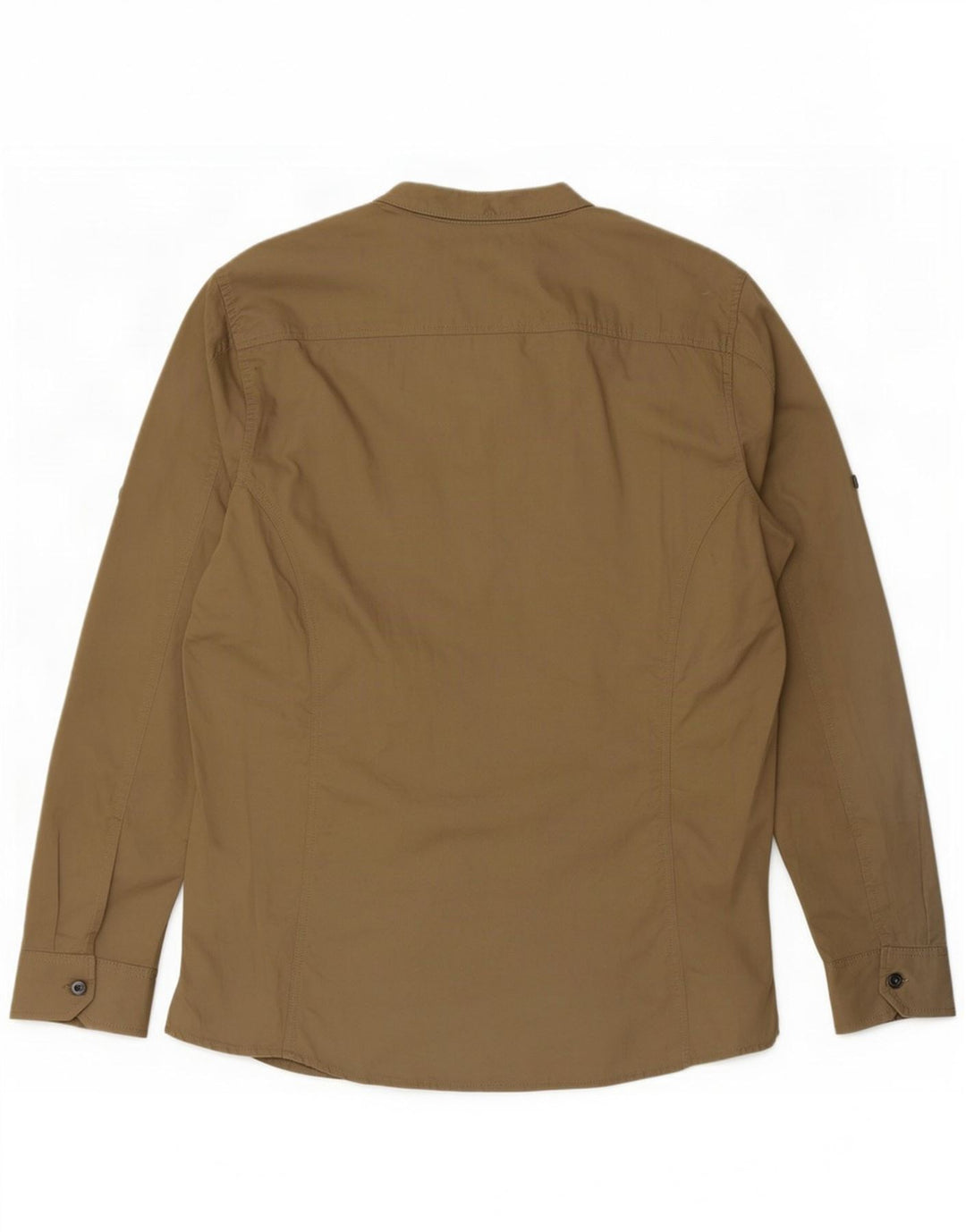 Vintage Herren Militärhemd Große Beige Baumwolle