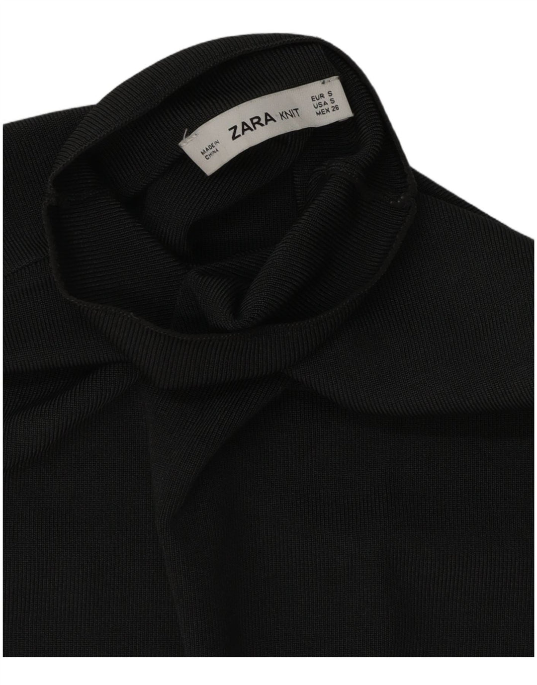 Zara Damen Ärmelloses Strick-Crop-Top UK 10 Small Grau