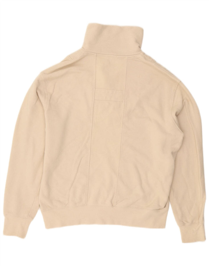 REISS Herren-Sweatshirt mit Rollkragen, Größe S, beige, Baumwolle
