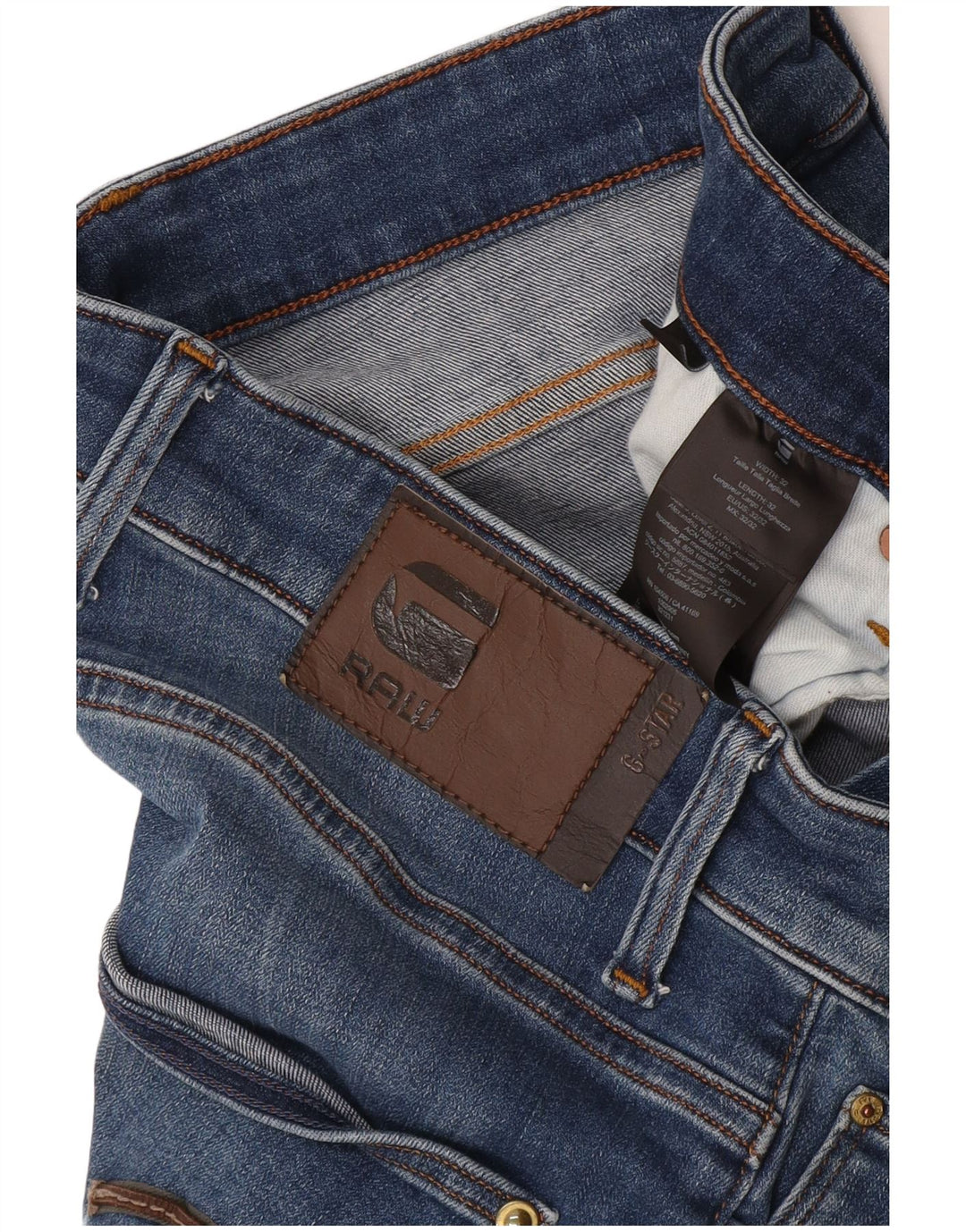 G-STAR Herren Revend Skinny Jeans W32 L32 Blaue Baumwolle