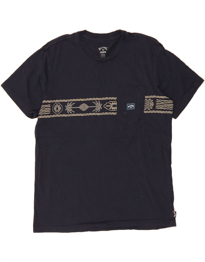 BILLABONG Mens T-Shirt Top Medium Navy Blue Cotton Vintage Billabong and Second-Hand Billabong from Messina Hembry 
