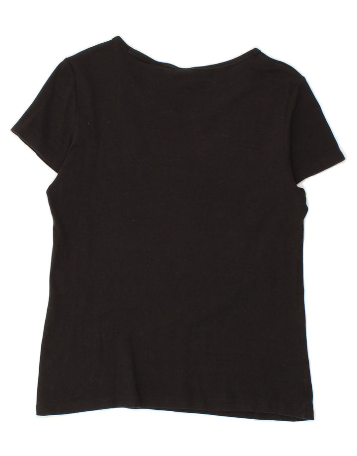 LEVI'S Womens T-Shirt Top UK 14 Large Black Vintage Levi's and Second-Hand Levi's from Messina Hembry 