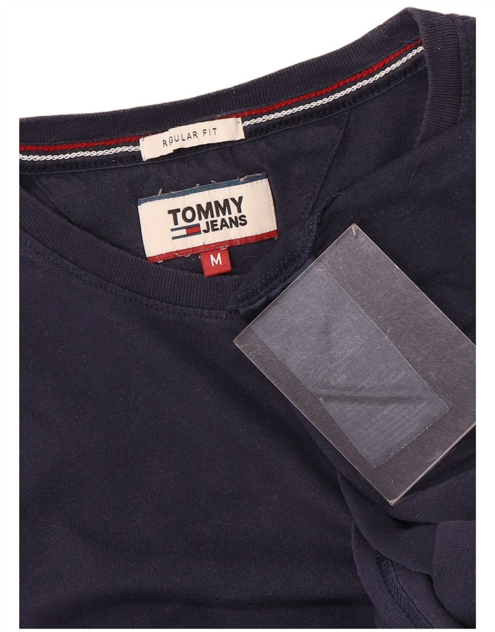 Tommy Hilfiger Herren-T-Shirt mit normaler Passform, mittelmarineblaue Baumwolle