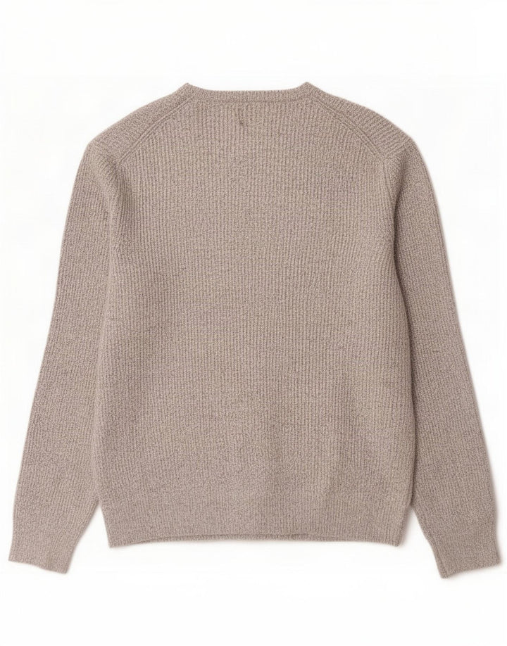 Marks & Spencer Herren-Pullover mit Rundhalsausschnitt, groß, beige, Polyamid