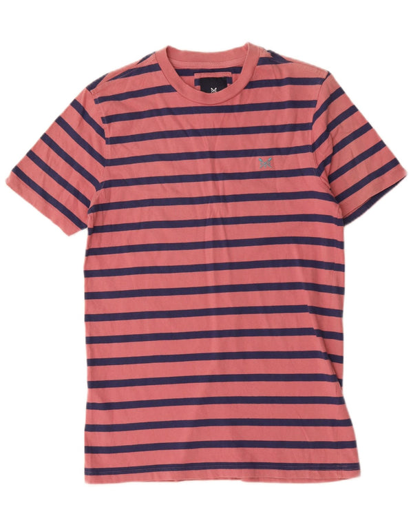 Crew Clothing Herren-T-Shirt aus Baumwolle, klein, rosa, gestreift