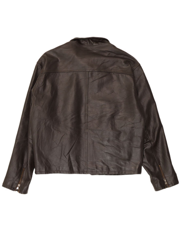 John Roose Herren Lederjacke UK 42 XL Braun