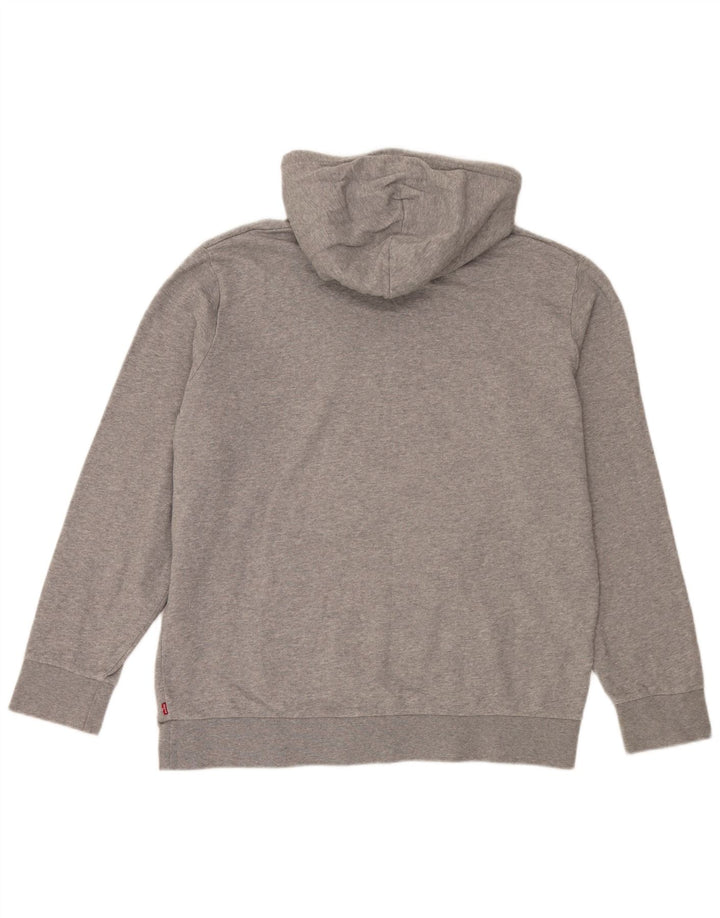 Levi's Herren-Kapuzenpullover mit Grafik, groß, graue Baumwolle
