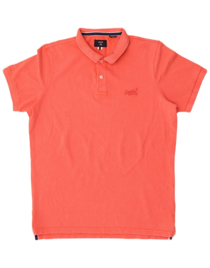 Superdry Herren Poloshirt XL Orange Baumwolle