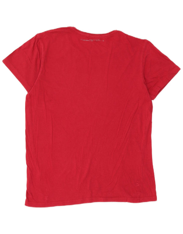 Gianfranco Ferre Damen Grafik T-Shirt Top IT 50 XL Rot Baumwolle