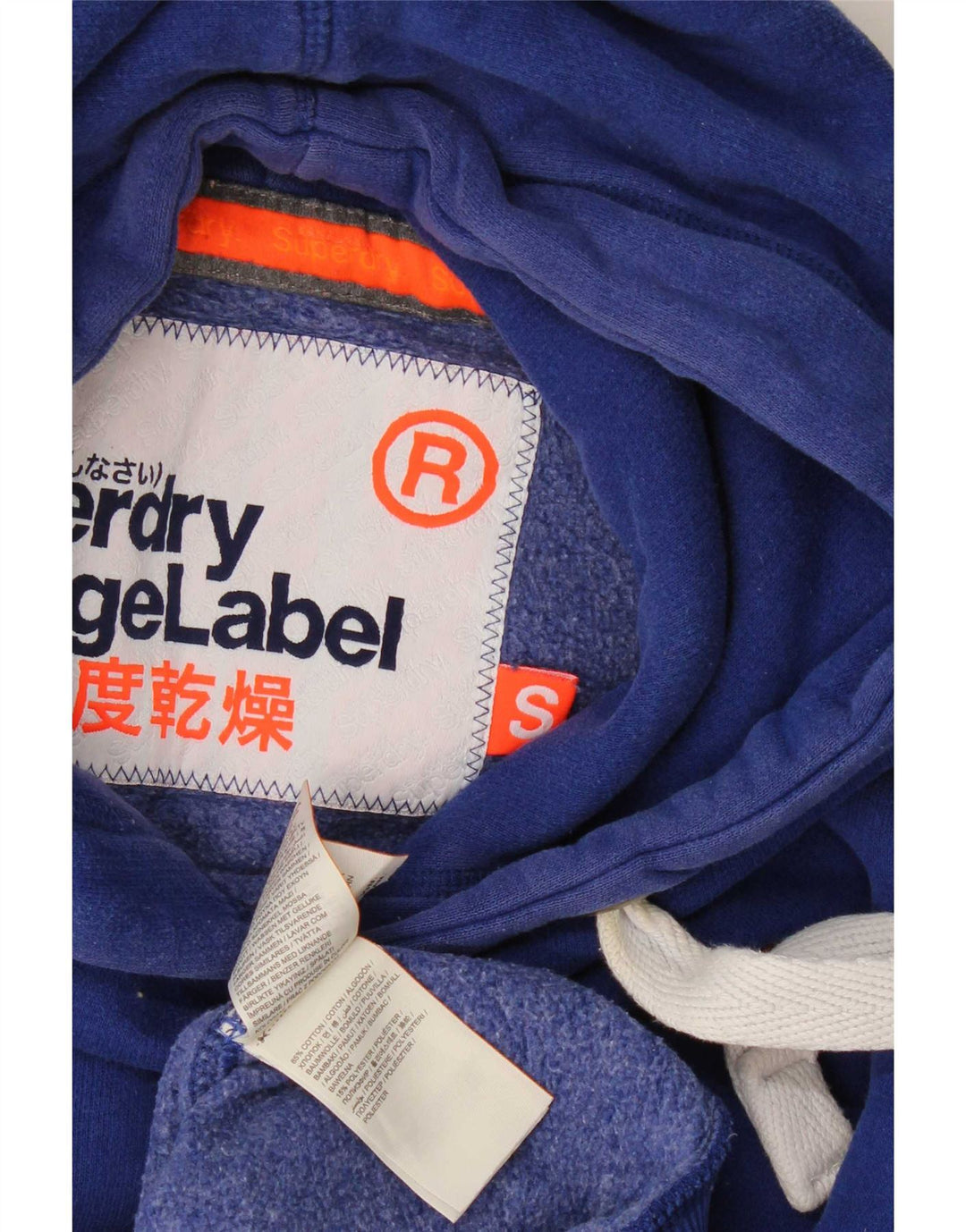 Superdry Herren-Kapuzenpullover, Größe S, Blau, Baumwolle