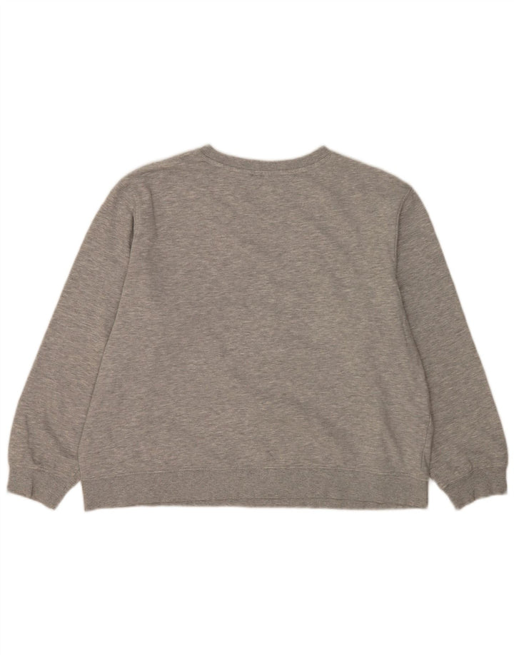 Marks & Spencer Damen Crop Sweatshirt Pullover UK 16 Large Grau meliert