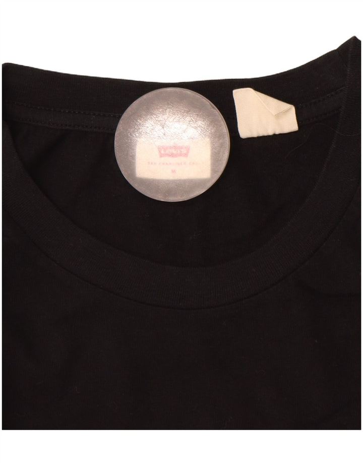 Levi's Damen T-Shirt Top UK 14 Medium Schwarz