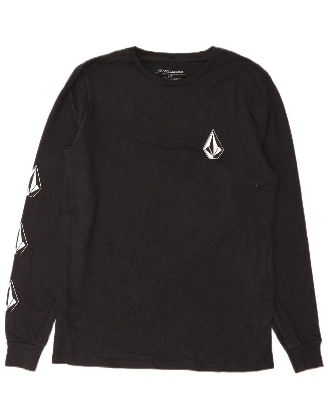 Volcom Herren Graphic Top Langarm Small Schwarz Baumwolle