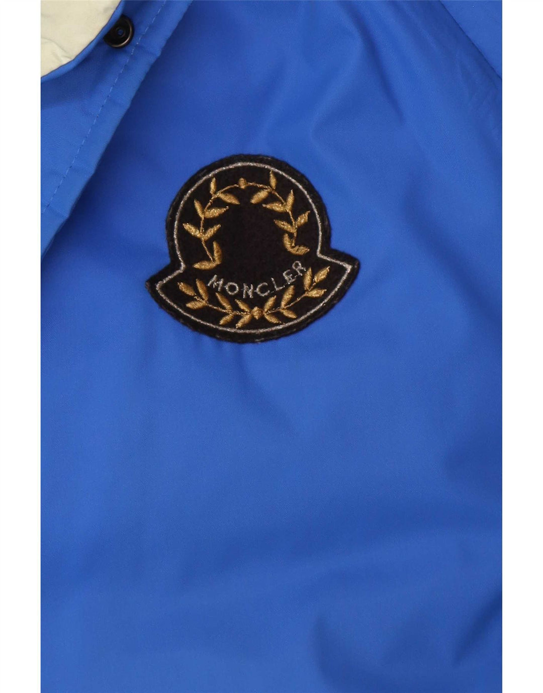 Moncler Herren-Jacke mit Kapuze, gepolstert, Größe 3, groß, blaues Polyamid