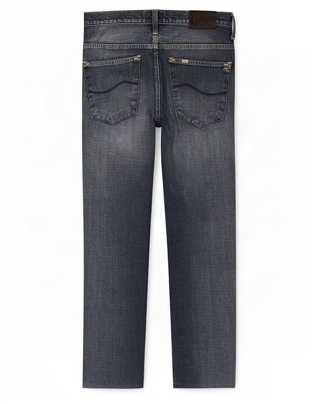 Lee Damen Straight Jeans W34 L29 Blaue Baumwolle