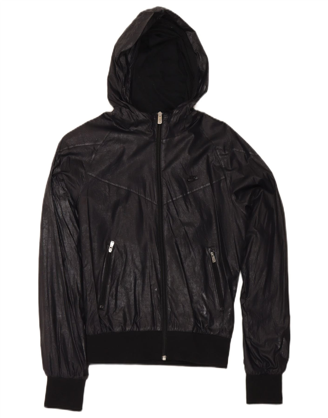 Nike Damen-Windbreakerjacke mit Kapuze, UK 10, Größe S, marineblaues Nylon