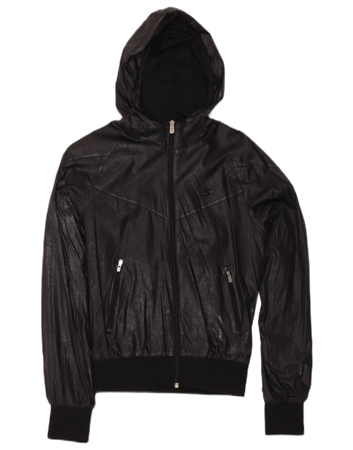 Nike Damen-Windbreakerjacke mit Kapuze, UK 10, Größe S, marineblaues Nylon