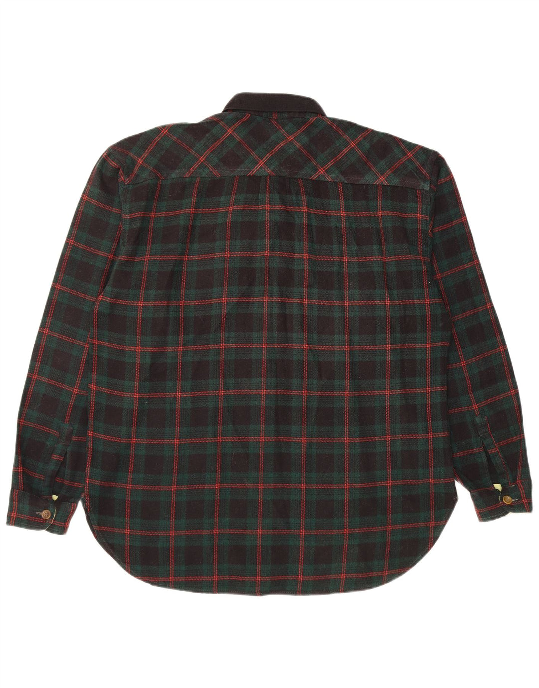 Casucci Herren-Flanellhemd, groß, grün kariert, Polyacryl