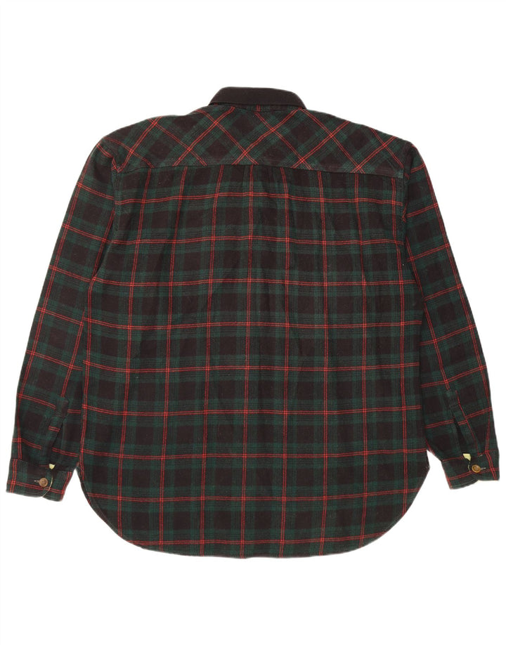 Casucci Herren-Flanellhemd, groß, grün kariert, Polyacryl