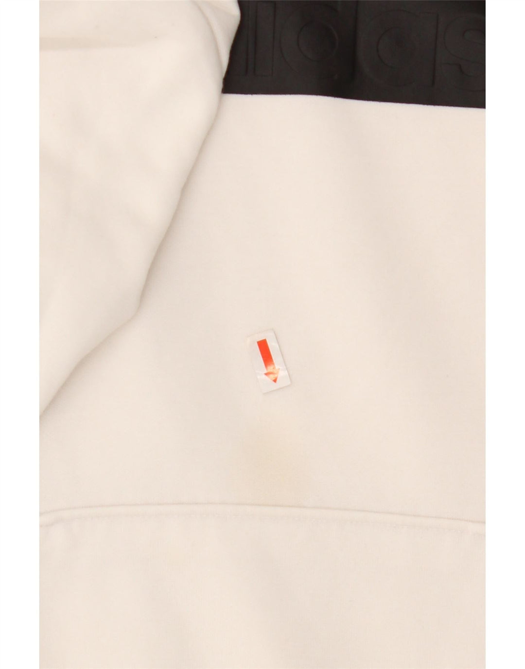 Adidas Damen Graphic Hoodie Pullover UK 8/10 Small Weiß Polyester