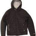 Champion Herren-Jacke mit Kapuze, gepolstert, UK 38, mittelschwarz, Polyamid