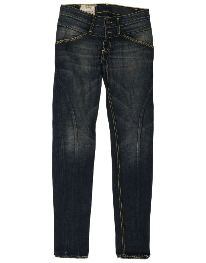 Dondup Damen Slim Jeans W27 L32 Blaue Baumwolle