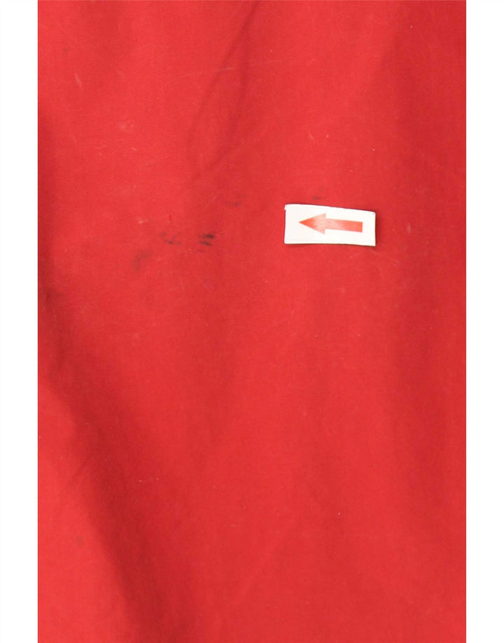 Napapijri Herren-Anorakjacke mit Kapuze und Grafik, UK 38, Mittelrot, Polyamid