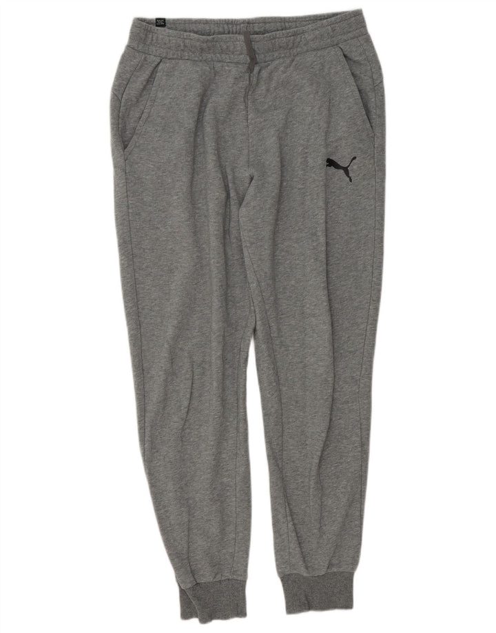 PUMA Herren-Trainingshose, Jogginghose, Größe L, Grau, Baumwolle