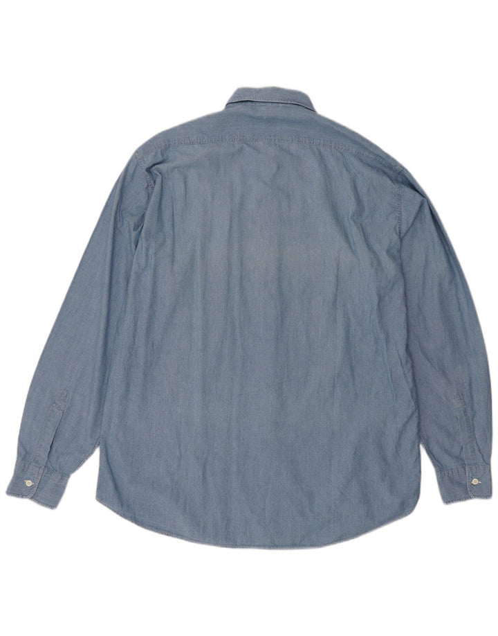 Aspesi Herrenhemd 2XL Blaue Baumwolle