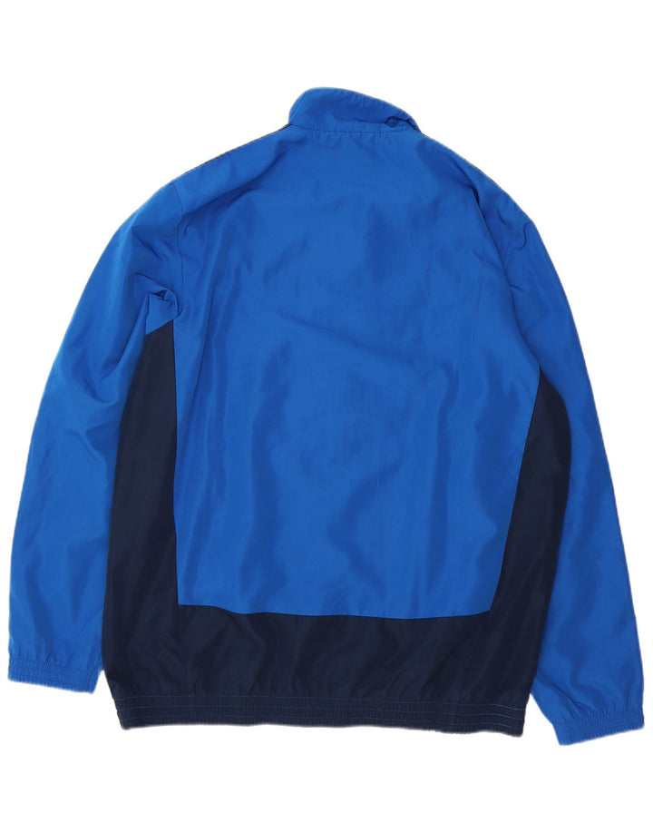 ADIDAS Mens Tracksuit Top Jacket UK 44/46 Large Blue Colourblock Polyester