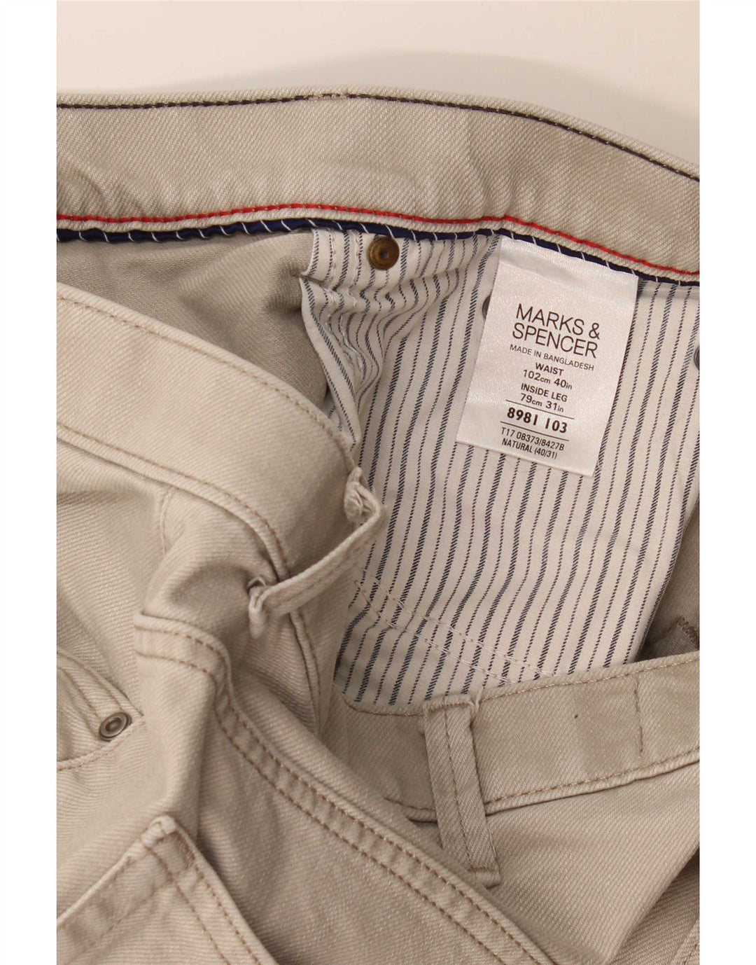 Marks & Spencer Herren Blue Harbor Straight Jeans W40 L31 Graue Baumwolle
