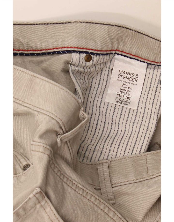 Marks & Spencer Herren Blue Harbor Straight Jeans W40 L31 Graue Baumwolle