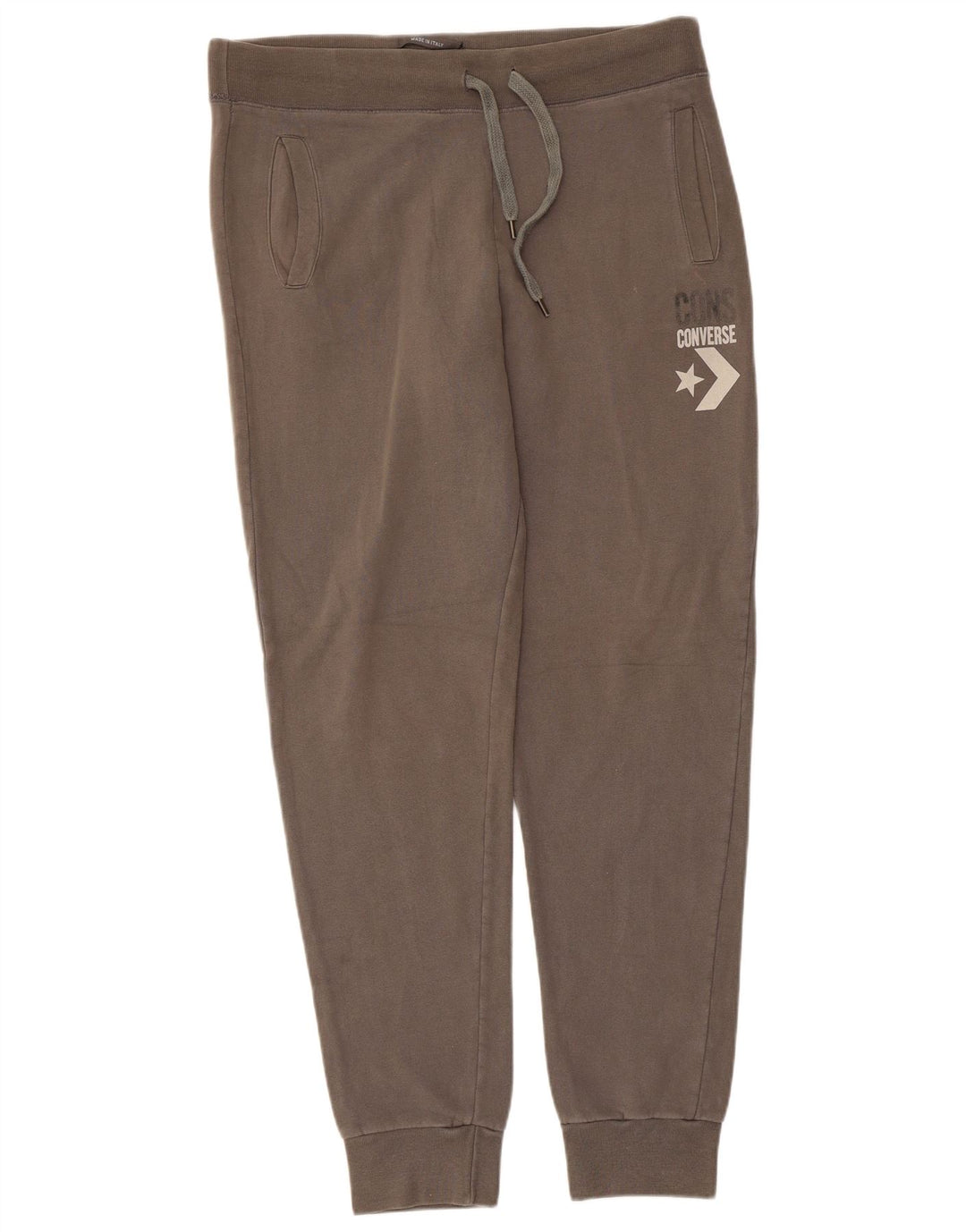 Converse Herren-Trainingshose, Jogginghose, XL, braune Baumwolle