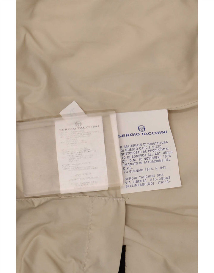 Sergio Tacchini Herren Wattierte Weste UK 42 XL Beige Polyester