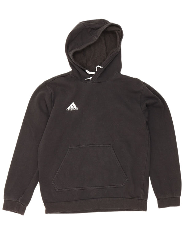 Adidas Damen Kapuzenpullover UK 10 Small Schwarz Baumwolle