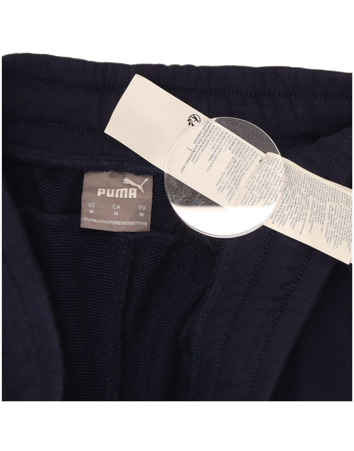 PUMA Herren-Trainingshose, Jogginghose, mittelblaue Baumwolle, Marineblau