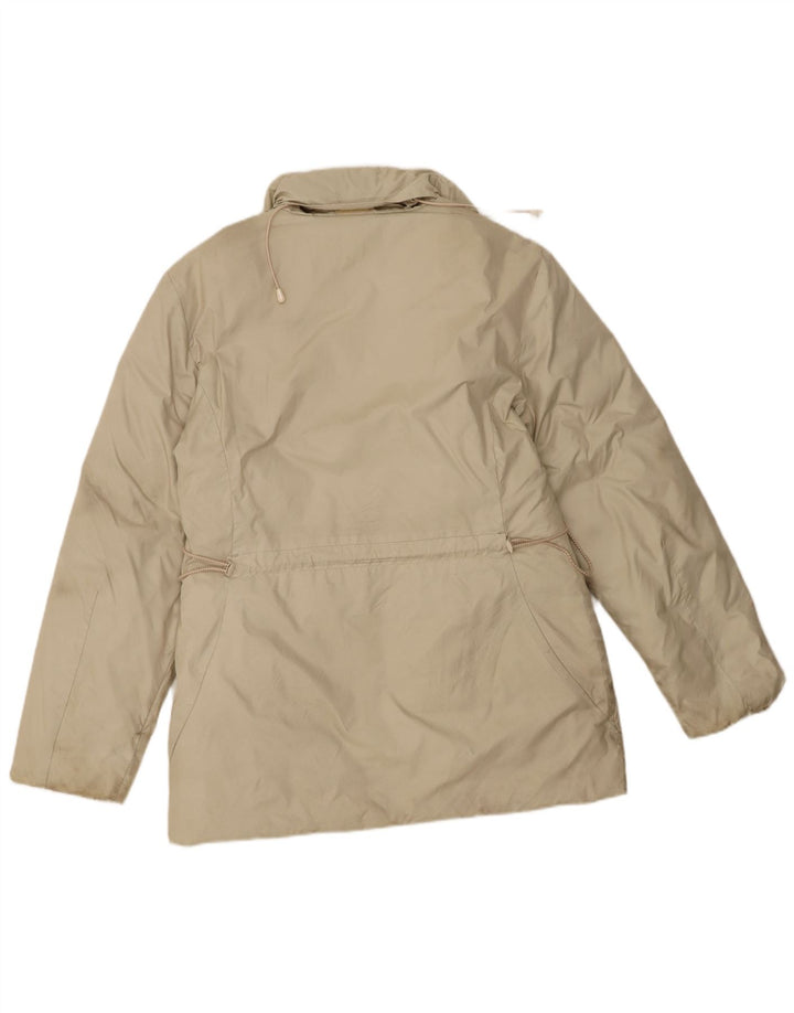 Gepolsterte Damenjacke mit Kapuze von Gas, UK 14, Größe L, Beige, Nylon