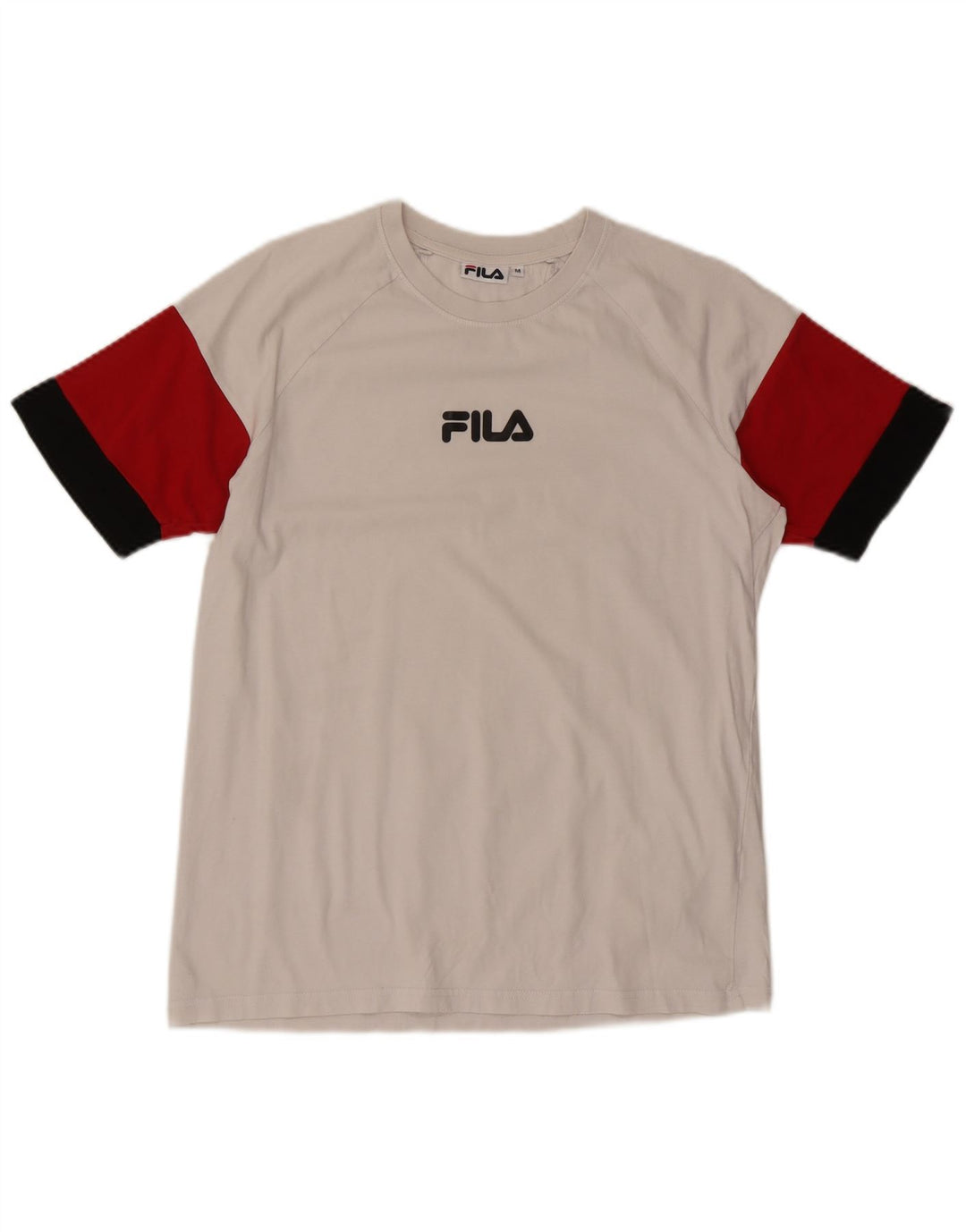 Fila Herren-T-Shirt mit Grafik, Mittelweiß, Farbblock